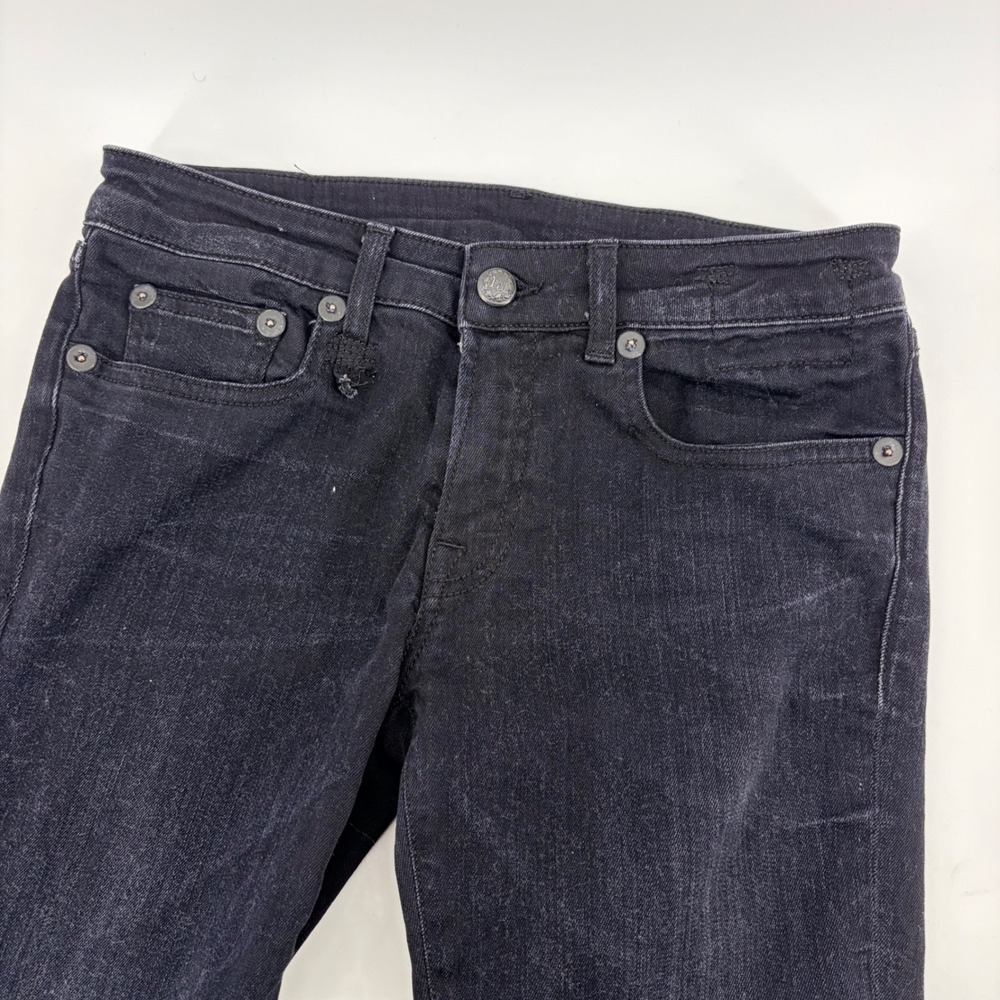 R13 Kate Skinny Jeans Womens 28 Faded Black Made in Italy Mid Rise Denim